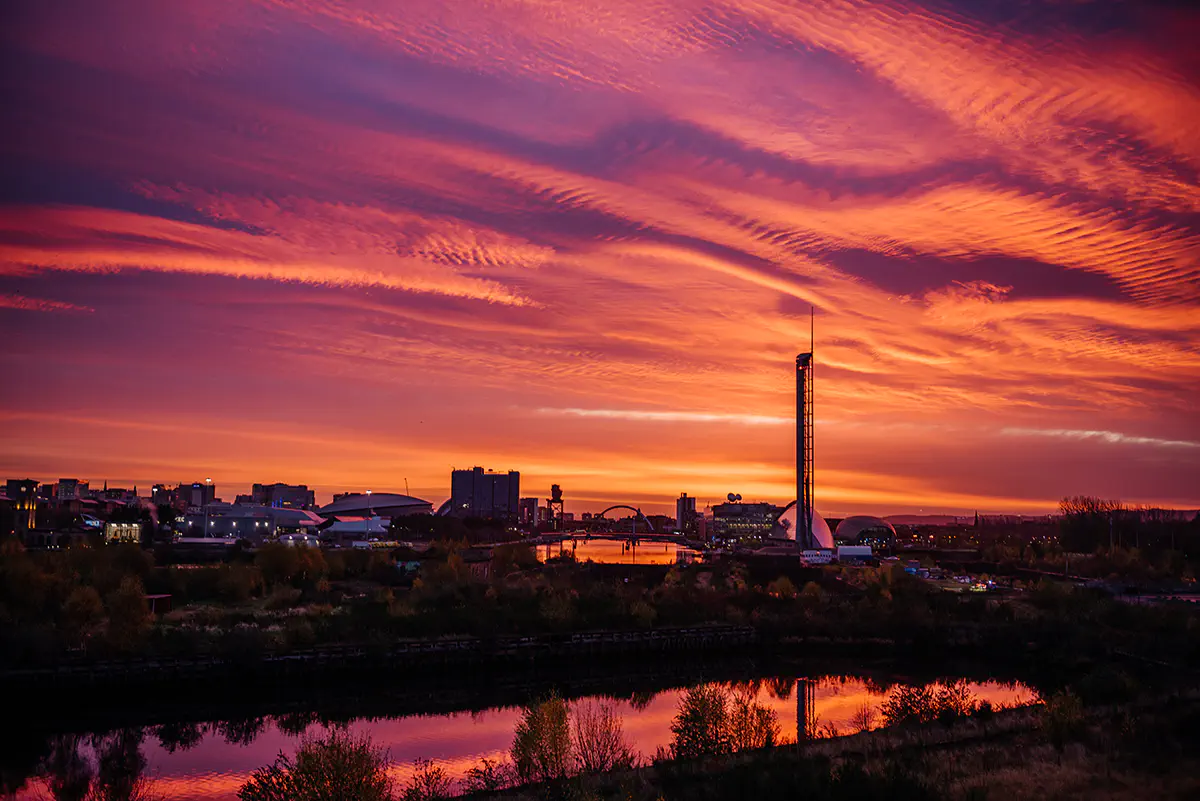 Mobile Phone Timelapse Photography: Sunrise Over Glasgow